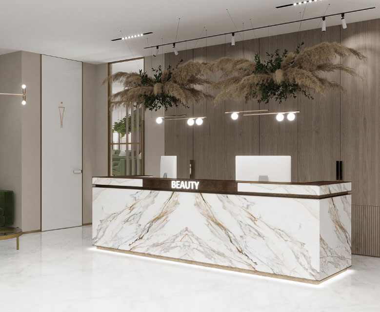 Unfiltered | Main Reception | Beauty Services | Medical Estheticians | Salon Space